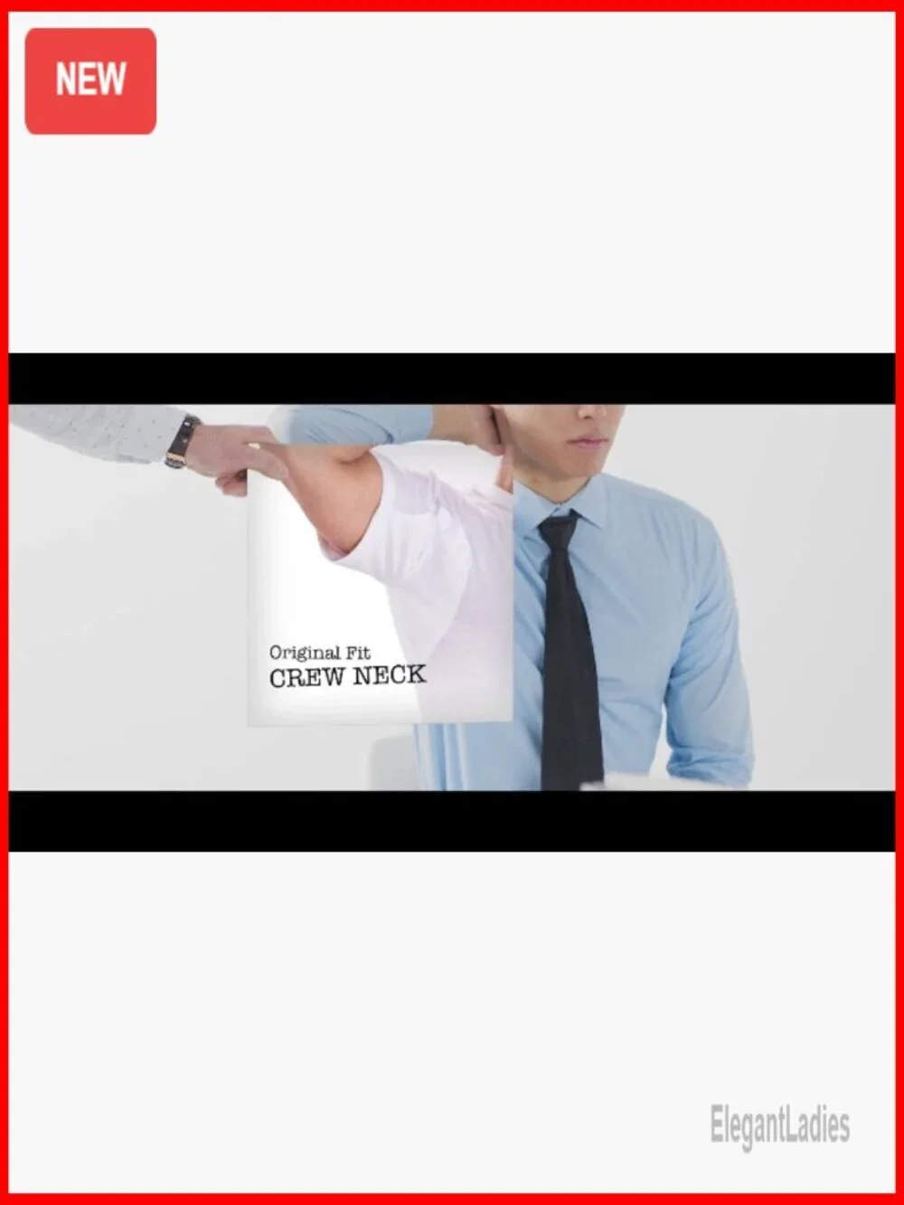 Slim Fit Undershirt with Sweat Pads, Rayon Blend, Crew Neck